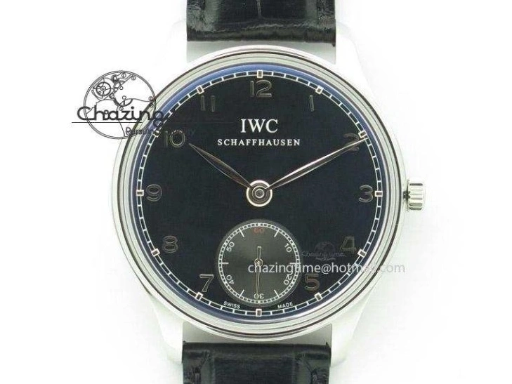 MIROTIME 0519 TimelessDesign Portuguese IW358304 ZF 1:1 Best Edition SS Blue Dial on Leather Strap A 7078